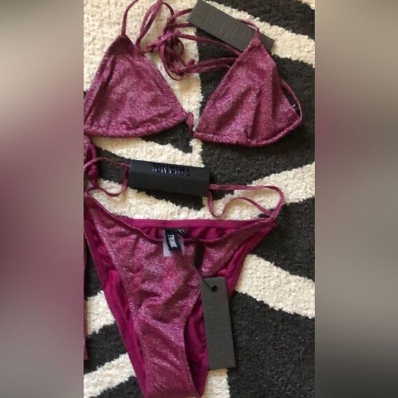 TRIANGL STEVIE GRAPE SPARKLE SET NO BAG NEW WITH TAGS - Picture 2 of 7